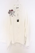 Ellno Loset / 和スリーブフラワー刺繍シャツ M ホワイト O-26-03-01-008-LO-BL-OW-OS