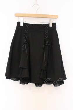 画像1: axes femme / ハイウエストレースアップスカート M クロ O-26-03-01-086-AX-SK-OW-OS