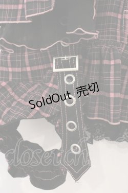 画像3: ALGONQUINS / フリルフラップスカート  ピンク×ブラック O-26-03-01-089-AL-SK-IG-OS