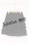 axes femme / プリーツティアードスカート M クロ O-26-03-01-091-AX-SK-IG-OS