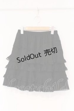 画像1: axes femme / プリーツティアードスカート M クロ O-26-03-01-091-AX-SK-IG-OS