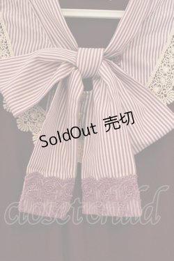 画像2: axes femme / ストライプ切り替えカットソー M ワイン O-26-03-01-097-AX-TO-IG-OS