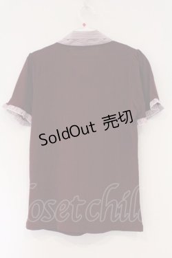 画像3: axes femme / ストライプ切り替えカットソー M ワイン O-26-03-01-097-AX-TO-IG-OS