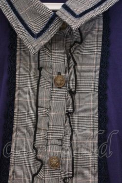 画像2: axes femme / 切り替え襟付きTシャツ M パープル×グレー O-26-03-01-098-AX-TO-IG-OS