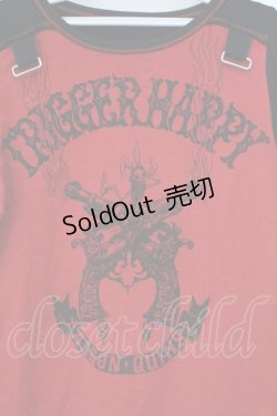 画像2: ALGONQUINS / セパレートスリーブカットソー  レッド×ブラック O-26-03-01-102-AL-TS-IG-OS