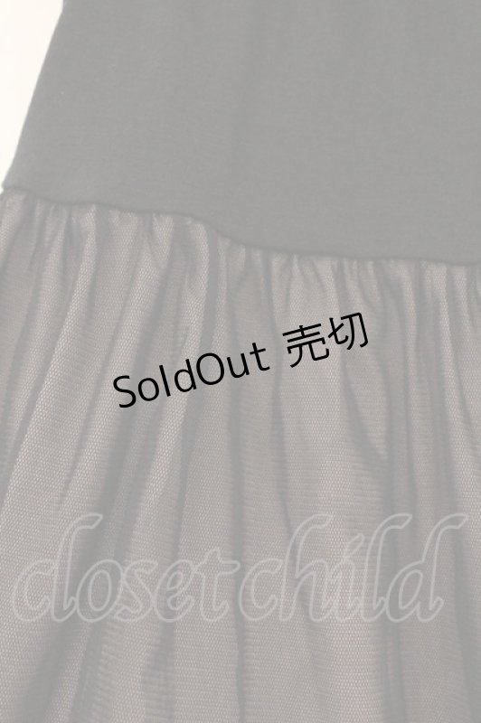 画像2: ALGONQUINS / チュールアシメスカート F ブラック×ピンク O-26-03-01-107-AL-SK-IG-OS (2)