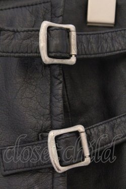 画像2: SUPER LOVERS / レザー巻きスカート  ブラック O-26-03-01-109-PU-SK-IG-OS