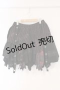 h.ANARCHY / スカルカットランダムスカート  ブラック×レッド×ピンク O-26-03-01-110-HN-SK-IG-OS