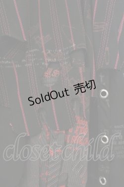 画像3: h.ANARCHY / スカルカットランダムスカート  ブラック×レッド×ピンク O-26-03-01-110-HN-SK-IG-OS