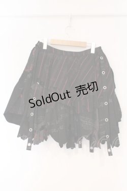 画像4: h.ANARCHY / スカルカットランダムスカート  ブラック×レッド×ピンク O-26-03-01-110-HN-SK-IG-OS