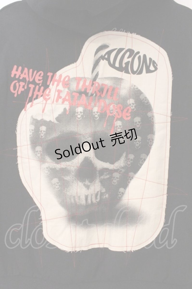 画像3: ALGONQUINS / ボリュームネックパーカー F ブラック×レッド O-26-03-01-112-AL-TO-IG-OS (3)