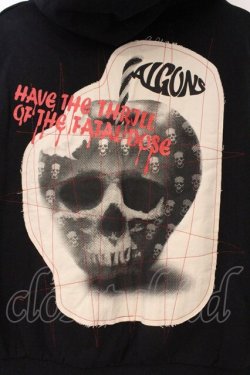 画像3: ALGONQUINS / ボリュームネックパーカー F ブラック×レッド O-26-03-01-112-AL-TO-IG-OS