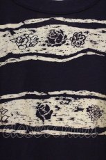 画像2: ALGONQUINS / ラメローズボーダーTシャツ  ブラック×イエロー O-26-03-01-116-AL-TS-IG-OS (2)