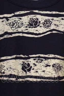 画像2: ALGONQUINS / ラメローズボーダーTシャツ  ブラック×イエロー O-26-03-01-116-AL-TS-IG-OS