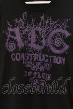 画像2: ALGONQUINS / ロゴプリントカットソー F ブラック×パープル O-26-03-01-120-AL-TO-IG-OS