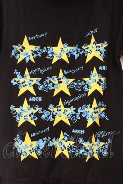 画像3: ALGONQUINS / バタフライプリント半袖パーカー  ブラック O-26-03-01-121-AL-TO-IG-OS