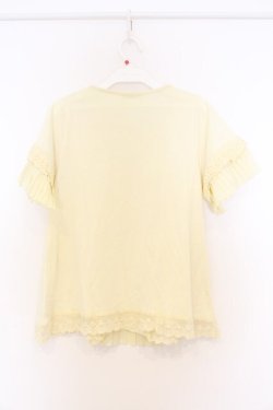 画像3: axes femme / ネックレス付プリーツプルオーバー  イエロー O-26-03-01-015-AX-TO-OW-OS