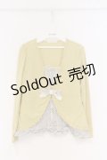 axes femme / ボレロ重ね着風プルオーバー M イエロー O-26-03-01-017-AX-TO-OW-OS