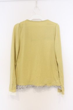 画像3: axes femme / ボレロ重ね着風プルオーバー M イエロー O-26-03-01-017-AX-TO-OW-OS