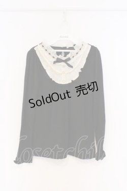 画像1: axes femme / チュールヨークプルオーバー M クロ O-26-03-01-018-AX-TO-OW-OS