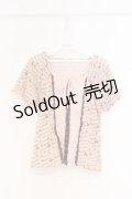 axes femme / チュール切り替え&メッセージ総柄カットソー M ピンク O-26-03-01-019-AX-TO-OW-OS