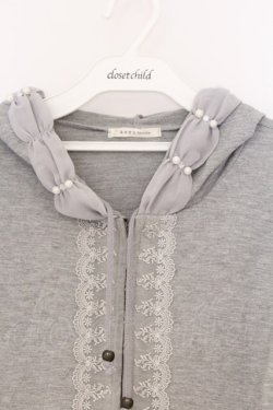 画像2: axes femme / ビジュー使いZIPパーカー M グレー O-26-03-01-024-AX-TO-OW-OS