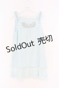 axes femme / 胸元＆肩デザインロングタンク M ミントブルー O-26-03-01-026-AX-TO-OW-OS