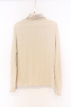 画像3: axes femme / ブローチ付きブラウス風プルオーバー M ベージュ O-26-03-01-027-AX-TO-OW-OS