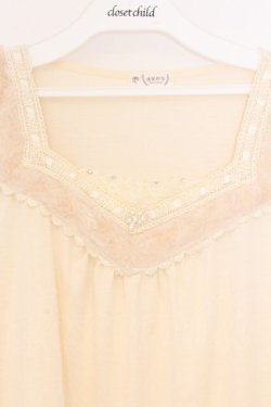 画像2: axes femme / ファーカラーインナーカットソー M キナリ O-26-03-01-030-AX-TO-OW-OS