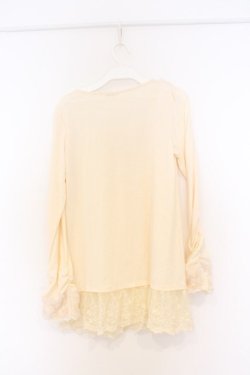 画像3: axes femme / ファーカラーインナーカットソー M キナリ O-26-03-01-030-AX-TO-OW-OS