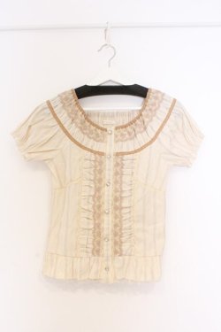 画像1: axes femme / ドビージャガードビスチェブラウス M キナリ O-26-03-01-031-AX-BL-OW-OS