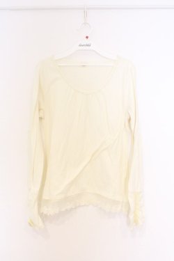 画像1: axes femme / 裾レースインナープルオーバー M キナリ O-26-03-01-032-AX-TO-OW-OS