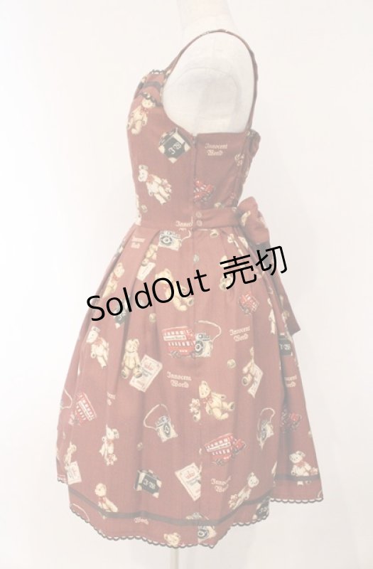 画像5: Innocent World / ロンドンベアージャストウエストジャンパースカート M(93cm丈) ボルドー O-26-03-02-030-IW-OP-OW-OS (5)