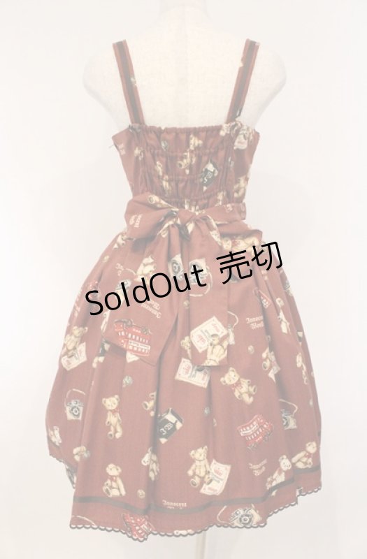 画像6: Innocent World / ロンドンベアージャストウエストジャンパースカート M(93cm丈) ボルドー O-26-03-02-030-IW-OP-OW-OS (6)