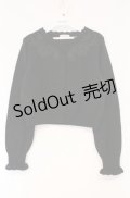 m petit by misako / AM バラレースニットカーディガン M クロ O-26-03-02-005-LO-TO-IG-OS