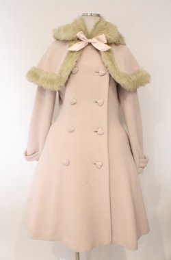 画像1: Innocent World / バラと小鳥のコート M ピンク O-26-03-02-032-IW-CO-OW-OS