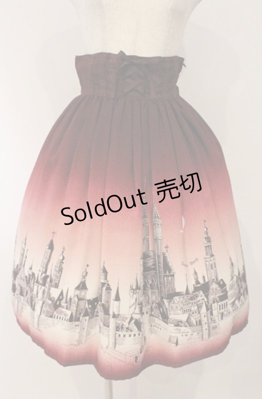 画像1: Innocent World / ローテンブルク柄スカート  ワイン O-26-03-02-037-IW-SK-OW-OS (1)