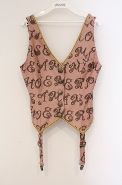 画像1: metamorphose / Romantic alphabetベスト  ピンク系 O-26-03-02-042-ME-TO-OW-OS