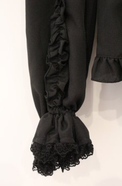 画像3: metamorphose / サテンブローチ付きブラウス  クロ O-26-03-02-045-ME-BL-OW-OS