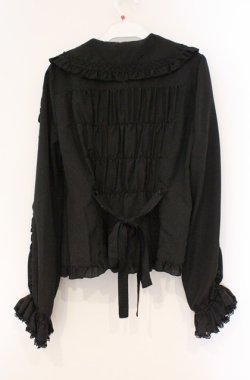 画像4: metamorphose / サテンブローチ付きブラウス  クロ O-26-03-02-045-ME-BL-OW-OS