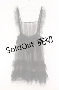virally / TT*HOSレースエプロン L クロ O-26-03-02-011-PU-OP-IG-OS