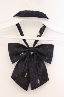 画像3: BPN / 蜘蛛の巣リボンタイ  ブラック×パープル O-26-03-02-013-GO-ZA-IG-OS
