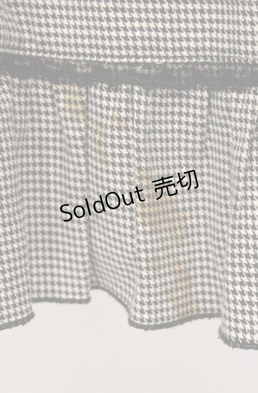 画像4: metamorphose / CL ロイヤルタータンリボンワンピース  クロ×シロ O-26-03-02-015-ME-OP-IG-OS (4)