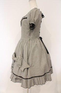 画像5: metamorphose / CL ロイヤルタータンリボンワンピース  クロ×シロ O-26-03-02-015-ME-OP-IG-OS