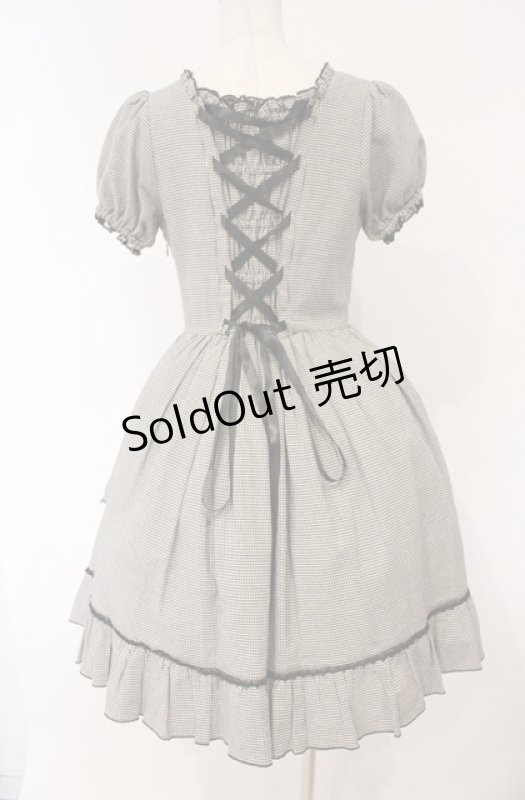 画像6: metamorphose / CL ロイヤルタータンリボンワンピース  クロ×シロ O-26-03-02-015-ME-OP-IG-OS (6)