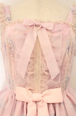 画像2: Angelic Pretty / Cecilia Crossロングジャンパースカート  ピンク O-26-03-02-019-AP-OP-IG-OS