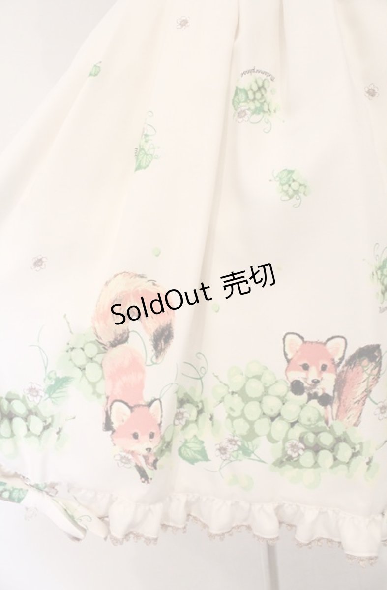 画像4: metamorphose / こぎつねのかくれんぼ衿付ワンピース  オフシロ系×グレージュリボン O-26-03-02-022-ME-OP-OW-OS (4)
