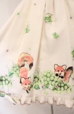 画像4: metamorphose / こぎつねのかくれんぼ衿付ワンピース  オフシロ系×グレージュリボン O-26-03-02-022-ME-OP-OW-OS (4)