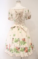 画像6: metamorphose / こぎつねのかくれんぼ衿付ワンピース  オフシロ系×グレージュリボン O-26-03-02-022-ME-OP-OW-OS (6)