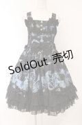 metamorphose / Secret EDENリボンジャンパースカート  クロ×アオ O-26-03-02-024-ME-OP-OW-OS